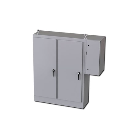 Saginaw Control & Engineering 3 Point Latch with Padlock Handle Electrical Enclosures, 72 in H, 18 in D, 53-3/4 in W SCE-72XD5418
